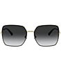 Color:Black/Gold - Image 2 - Women's Dg2242 57mm Square Sunglasses