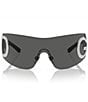Color:Black - Image 2 - Women's DG2298B40-X 0mm Wrap Pillow Sunglasses