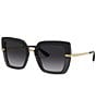 Color:Black - Image 1 - Women's Dg4373 52mm Square Sunglasses