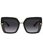 Color:Black - Image 2 - Women's Dg4373 52mm Square Sunglasses