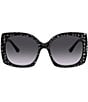 Color:Black Croco - Image 2 - Women's Dg4385 58mm Square Sunglasses