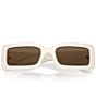 Color:Dark Brown - Image 5 - Women's DG4416 53mm Rectangle Sunglasses