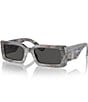 Color:Lite Grey - Image 1 - Women's DG4416 53mm Lite Grey Rectangle Sunglasses