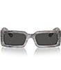 Color:Lite Grey - Image 2 - Women's DG4416 53mm Lite Grey Rectangle Sunglasses