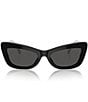 Color:Black - Image 2 - Women's DG4467B 55mm Cat Eye Sunglasses