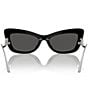Color:Black - Image 4 - Women's DG4467B 55mm Cat Eye Sunglasses