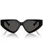 Color:Dark Grey - Image 2 - Women's DG4469 59mm Cat Eye Sunglasses