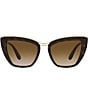 Color:Havana - Image 2 - Women's Dg6144 54mm Cat Eye Sunglasses