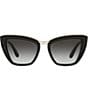 Color:Black - Image 2 - Women's Dg6144 54mm Cat Eye Sunglasses