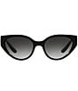 Color:Black - Image 2 - Women's Dg6146 54mm Cat Eye Sunglasses