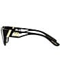 Color:Black - Image 3 - Women's Dg6146 54mm Cat Eye Sunglasses