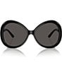 Color:Black - Image 2 - Women's DG6194u 60mm Oval Sunglasses
