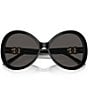Color:Black - Image 5 - Women's DG6194u 60mm Oval Sunglasses