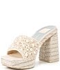 Color:Vanilla Pearls - Image 4 - Abeni Pearl Knit Platform Sandals
