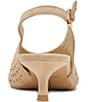 Dolce Vita Alenna Perforated Suede Kitten Heel Slingback Pumps - Image 3