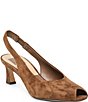 Dolce Vita Anabel Suede Peep Toe Slingback Pumps - Image 1