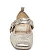 Color:Platinum Distressed Leather - Image 4 - Arora Patent Leather Mary Jane Ballet Flats