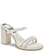Color:Vanilla Pearl - Image 1 - Barrit Pearl Strap Slide Dress Sandals