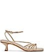 Color:Gold Metallic Leather - Image 2 - Bev Metallic Leather Strappy Dress Sandals