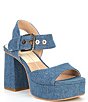 Color:Blue Denim - Image 1 - Bobby Denim Ankle Strap Platform Sandals