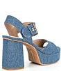 Color:Blue Denim - Image 2 - Bobby Denim Ankle Strap Platform Sandals