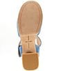 Color:Blue Denim - Image 6 - Bobby Denim Ankle Strap Platform Sandals