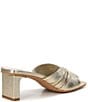 Color:Gold Metallic Leather - Image 2 - Carlan Metallic Leather Slip On Dress Sandals