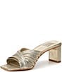 Color:Gold Metallic Leather - Image 4 - Carlan Metallic Leather Slip On Dress Sandals