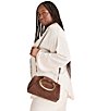 Dolce Vita Channing Suede Pleated O Ring Clutch - Image 6