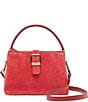 Dolce Vita Charly Red Suede Top Handle Bag, Color:Red - Image 1