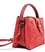 Dolce Vita Charly Red Suede Top Handle Bag, Color:Red - Image 5