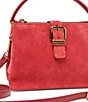 Dolce Vita Charly Red Suede Top Handle Bag, Color:Red - Image 6