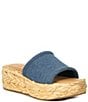 Color:Blue Denim - Image 1 - Chavi Denim Platform Espadrille Sandals