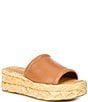 Color:Honey Leather - Image 1 - Chavi Leather Platform Espadrille Wedge Sandals