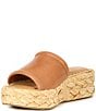 Color:Honey Leather - Image 4 - Chavi Leather Platform Espadrille Wedge Sandals