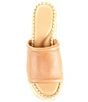 Color:Honey Leather - Image 5 - Chavi Leather Platform Espadrille Wedge Sandals