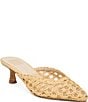 Dolce Vita Cleo Loop Raffia Kitten Heel Mules - Image 1