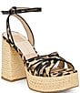 Dolce Vita Danila Leopard Print Ankle Strap Block Heel Platform Sandals - Image 1