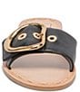 Color:Black Leather - Image 4 - Danna Leather Buckle Detail Sandals