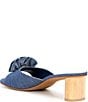 Color:Blue Denim - Image 3 - Darly Denim Flower Slide Sandals