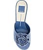 Color:Blue Denim - Image 5 - Darly Denim Flower Slide Sandals