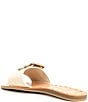 Color:Bone Embossed Leather - Image 3 - Dasa Embossed Leather Buckle Detail Sandals