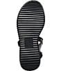 Color:Midnight Embossed Leather - Image 6 - Debra Embossed Leather Platform Adjustable Sandals