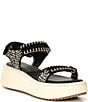 Color:Black/White Nubuck - Image 1 - Debra Nubuck Platform Banded Sandals