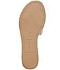 Color:Ivory Leather - Image 6 - Desa Leather Raffia Chain Slide Sandals