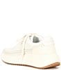 Color:White Leather - Image 3 - Dolen Leather Platform Sneakers