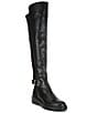 Color:Black Leather - Image 1 - Ember Leather Over-the-Knee Boots