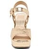 Dolce Vita Fatima Metallic Leather Ankle Strap Platform Dress Sandals - Image 4