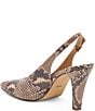 Dolce Vita Gessia Snake Print Embossed Leather Slingback Pumps - Image 3