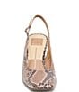 Dolce Vita Gessia Snake Print Embossed Leather Slingback Pumps - Image 4